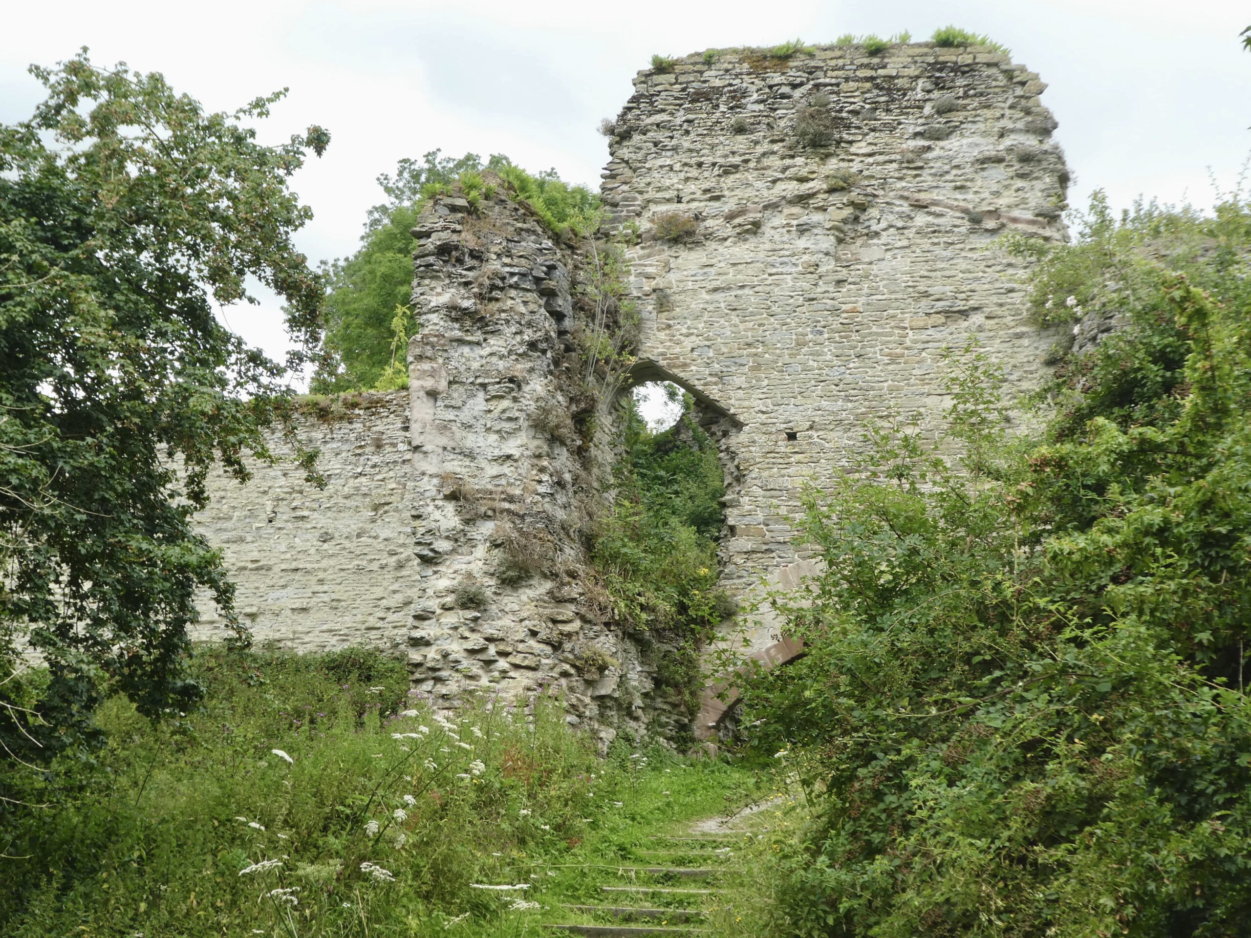 View of Wigmore Castle gatehouse